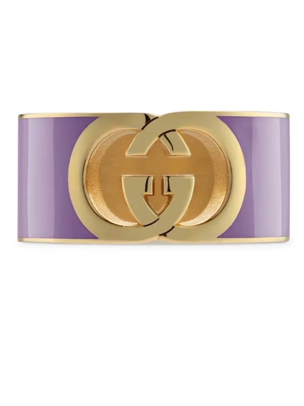 Authentic GUCCI Interlocking G Purple Enamel Ring - Size L or 8.5 US - Picture 4 of 7